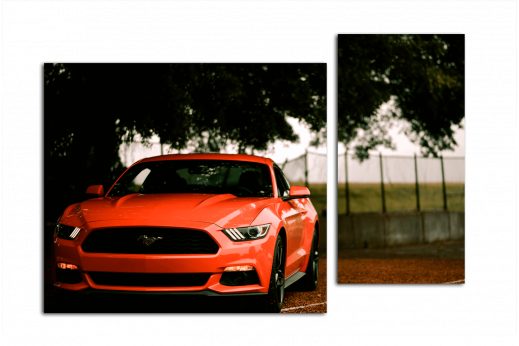Модульная картина Mustang Red